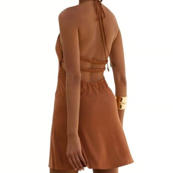 Brand New By Anthropologie Cowl-Neck Mini Dress - Picture 6 of 11
